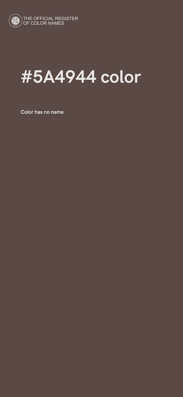 #5A4944 color image
