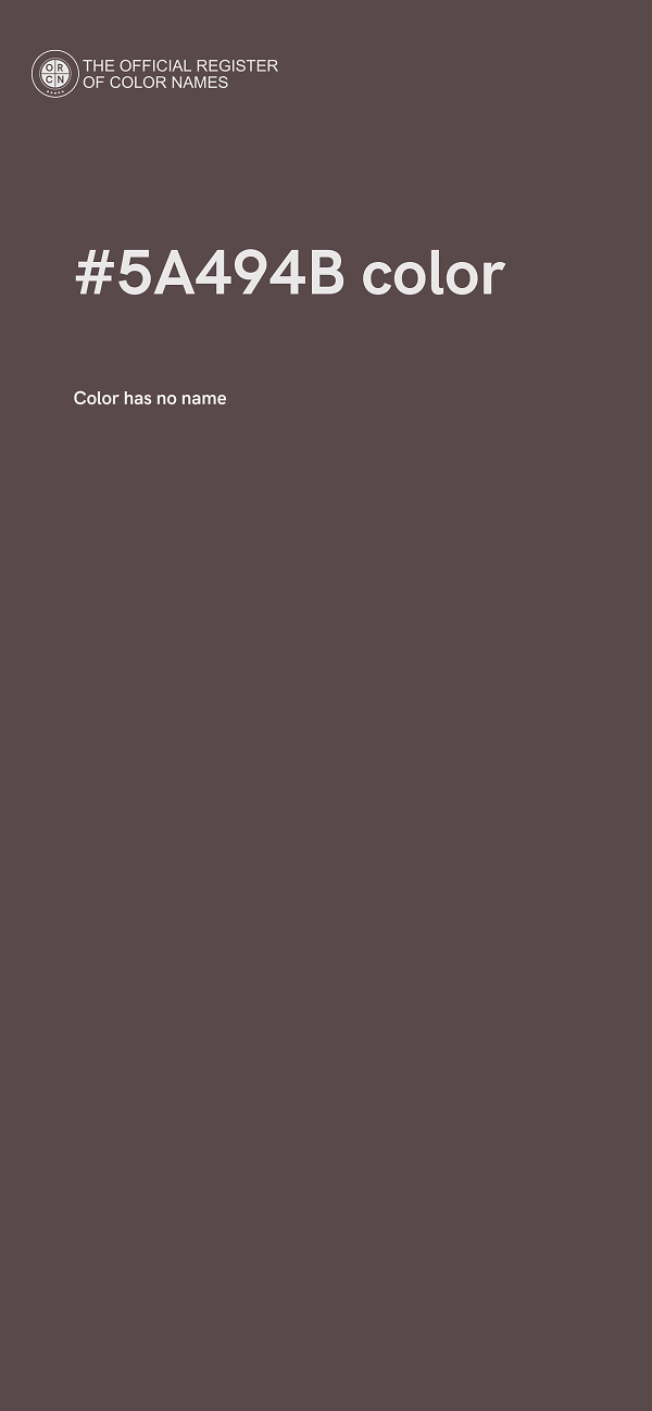 #5A494B color image