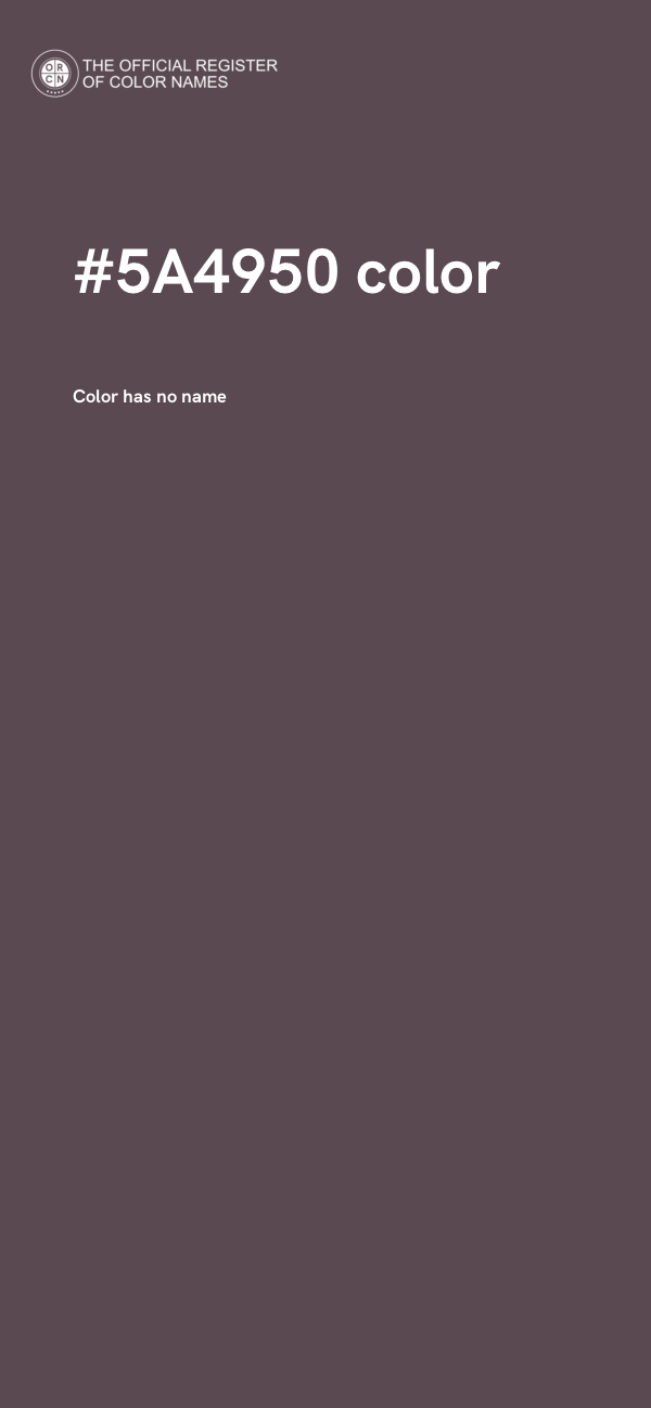#5A4950 color image