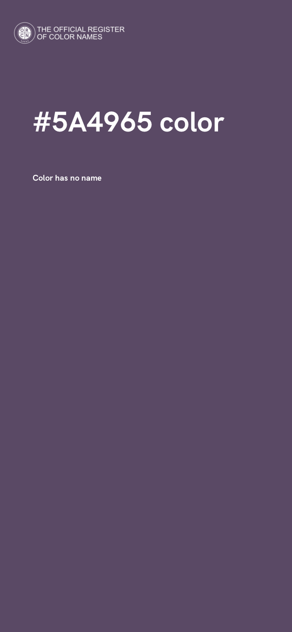 #5A4965 color image