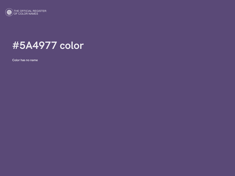 #5A4977 color image