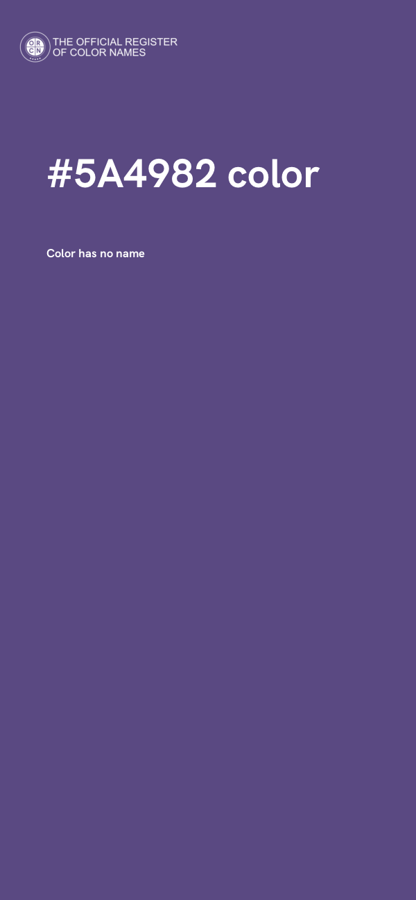 #5A4982 color image