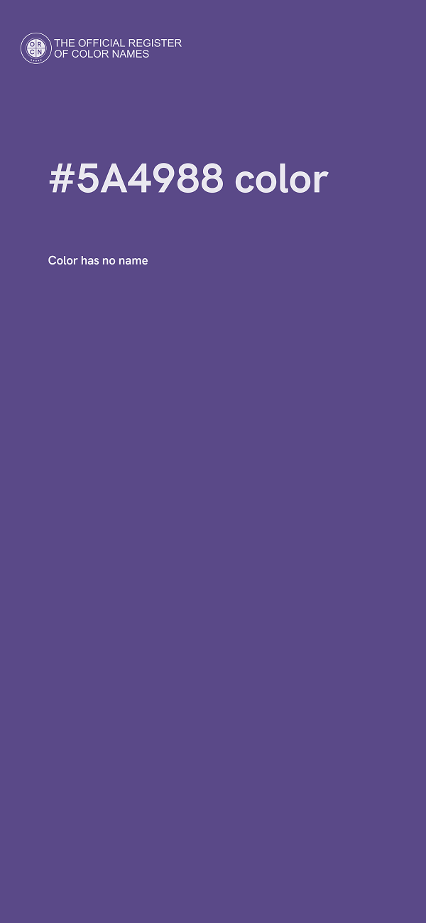 #5A4988 color image