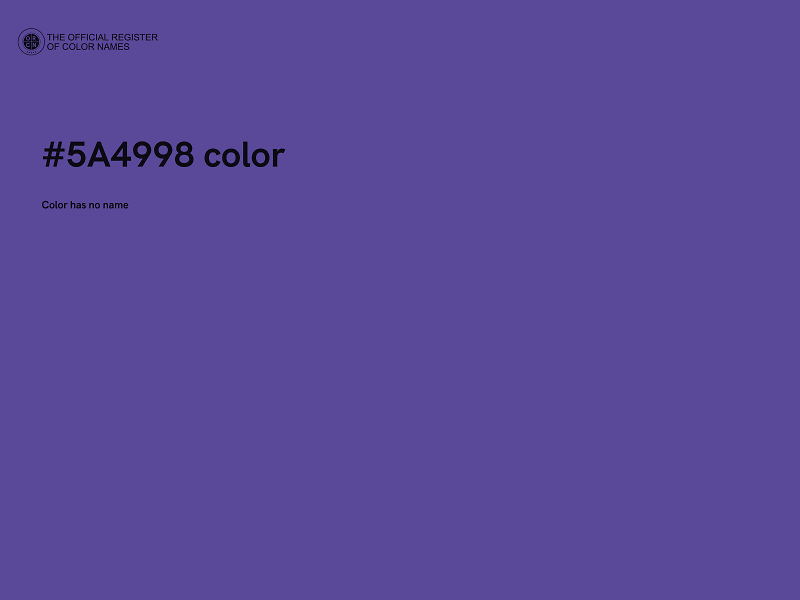 #5A4998 color image