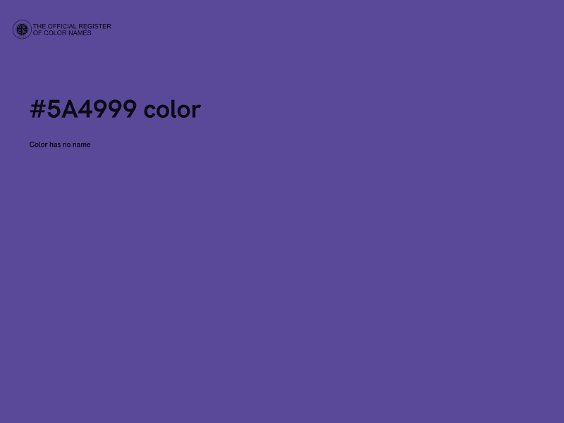 #5A4999 color image