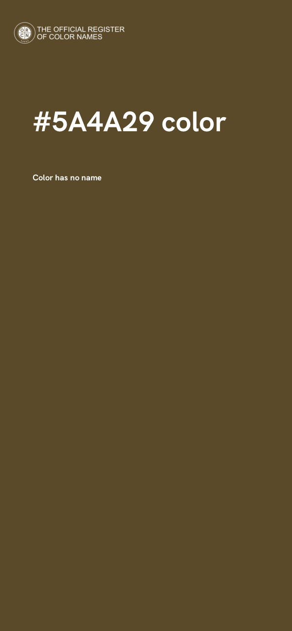 #5A4A29 color image