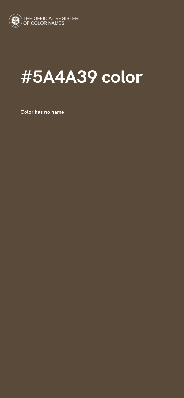 #5A4A39 color image