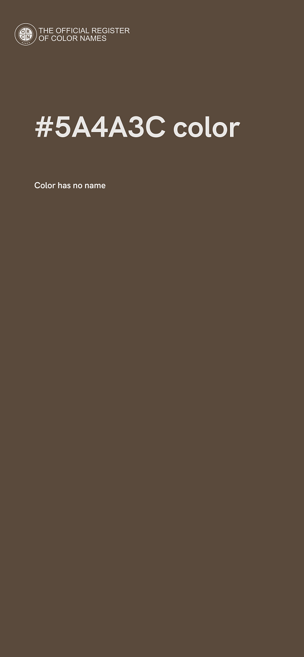 #5A4A3C color image