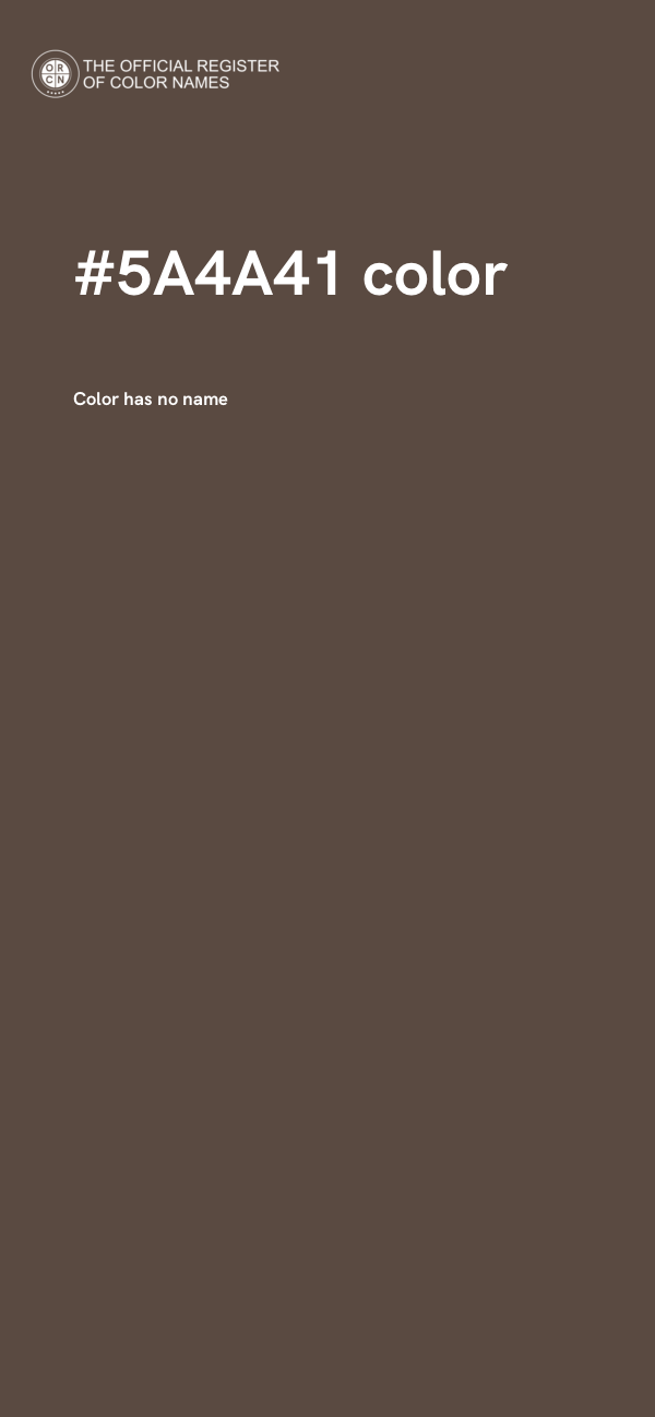#5A4A41 color image