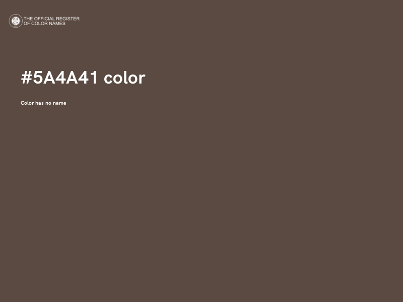 #5A4A41 color image