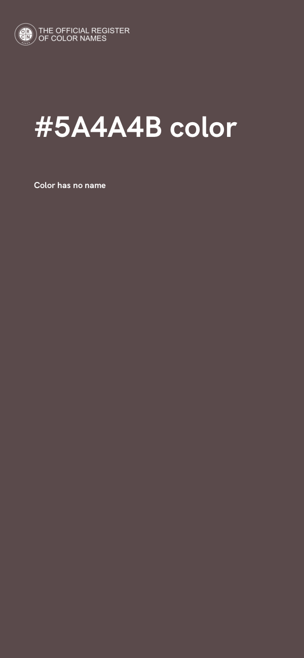 #5A4A4B color image