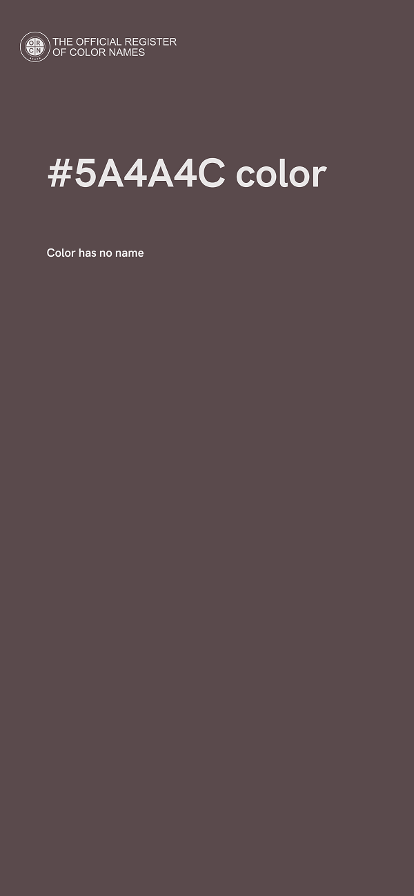 #5A4A4C color image