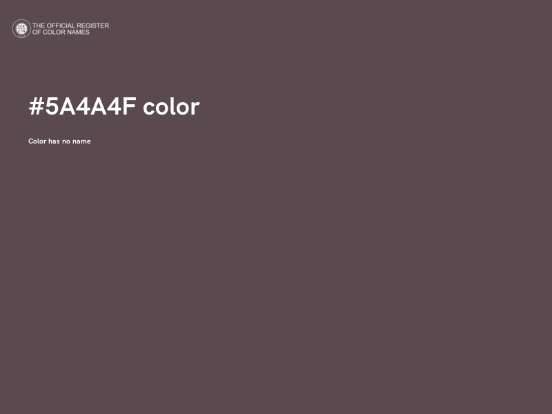 #5A4A4F color image