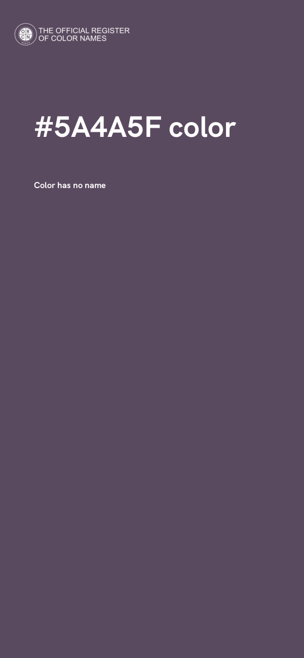 #5A4A5F color image