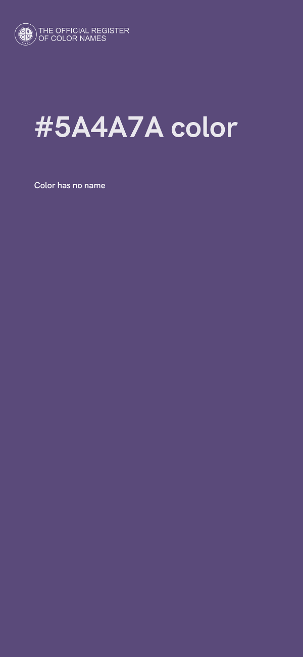 #5A4A7A color image