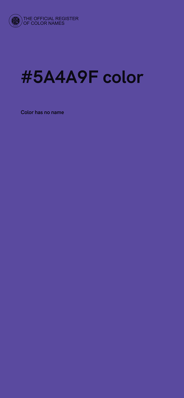 #5A4A9F color image