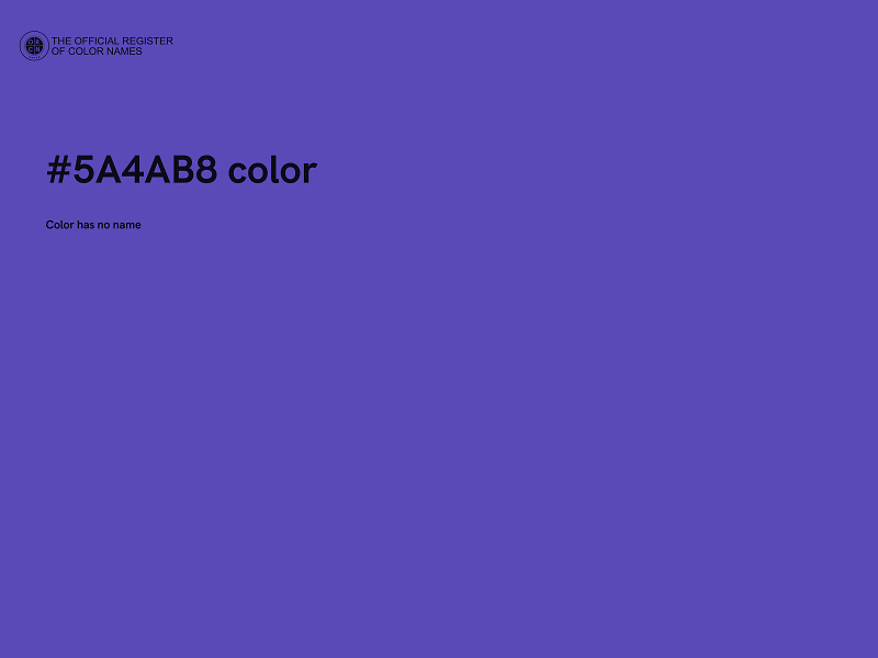 #5A4AB8 color image