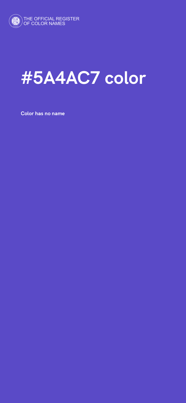 #5A4AC7 color image