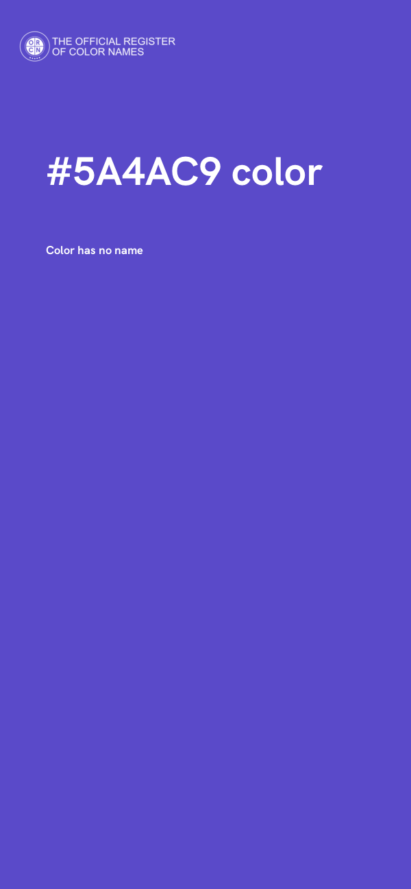 #5A4AC9 color image