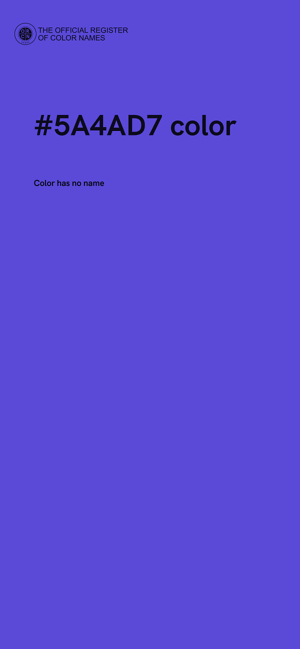 #5A4AD7 color image