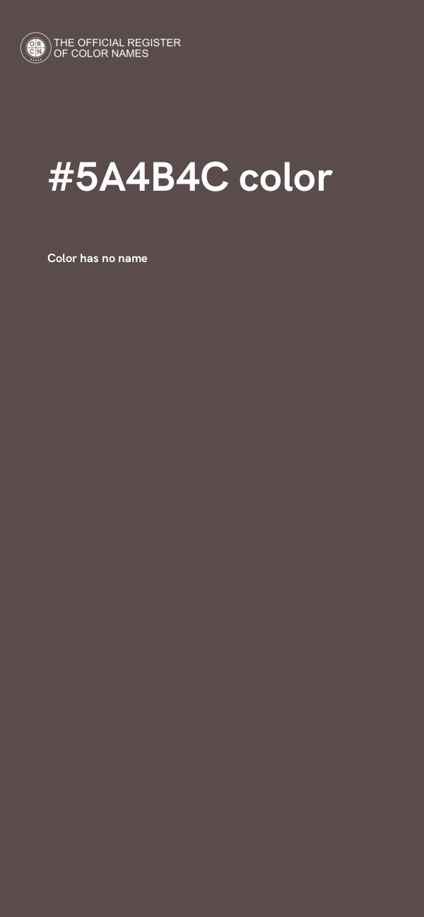 #5A4B4C color image