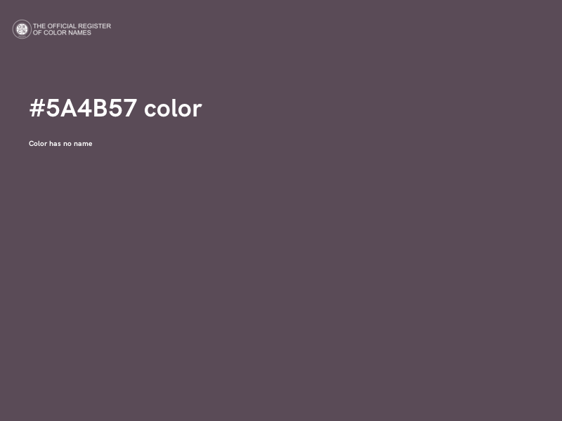 #5A4B57 color image