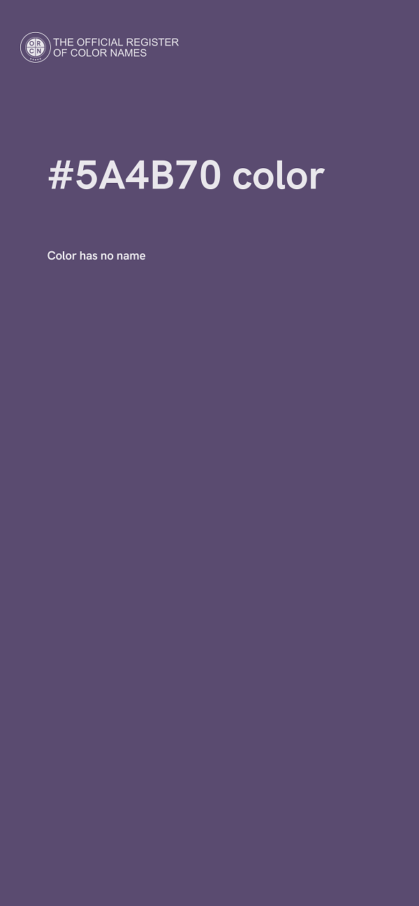 #5A4B70 color image