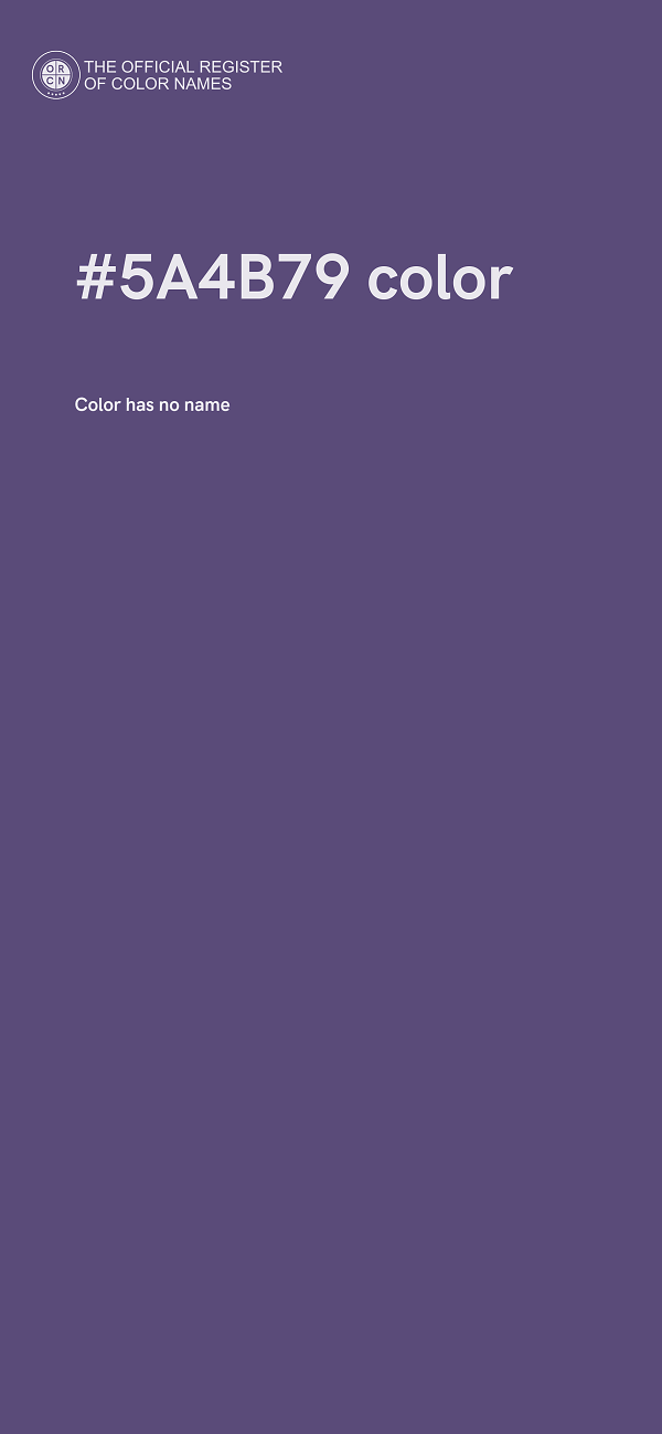 #5A4B79 color image