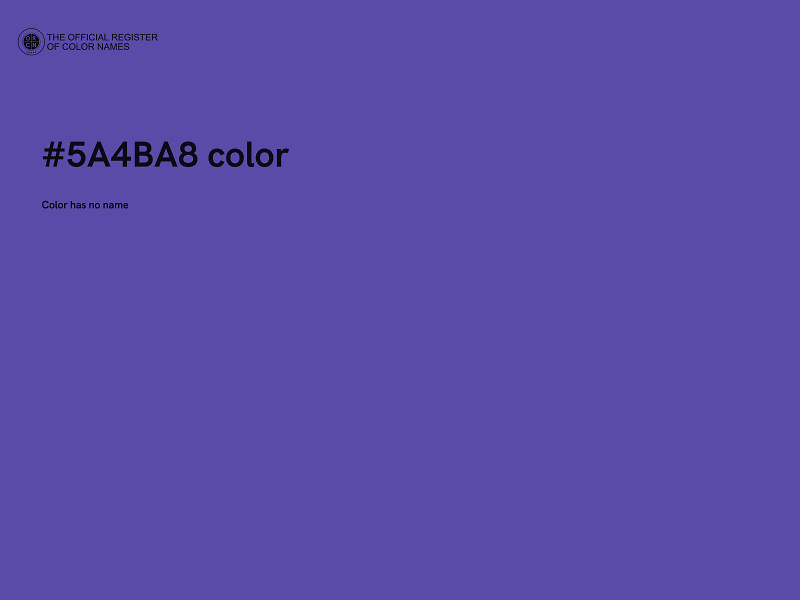 #5A4BA8 color image