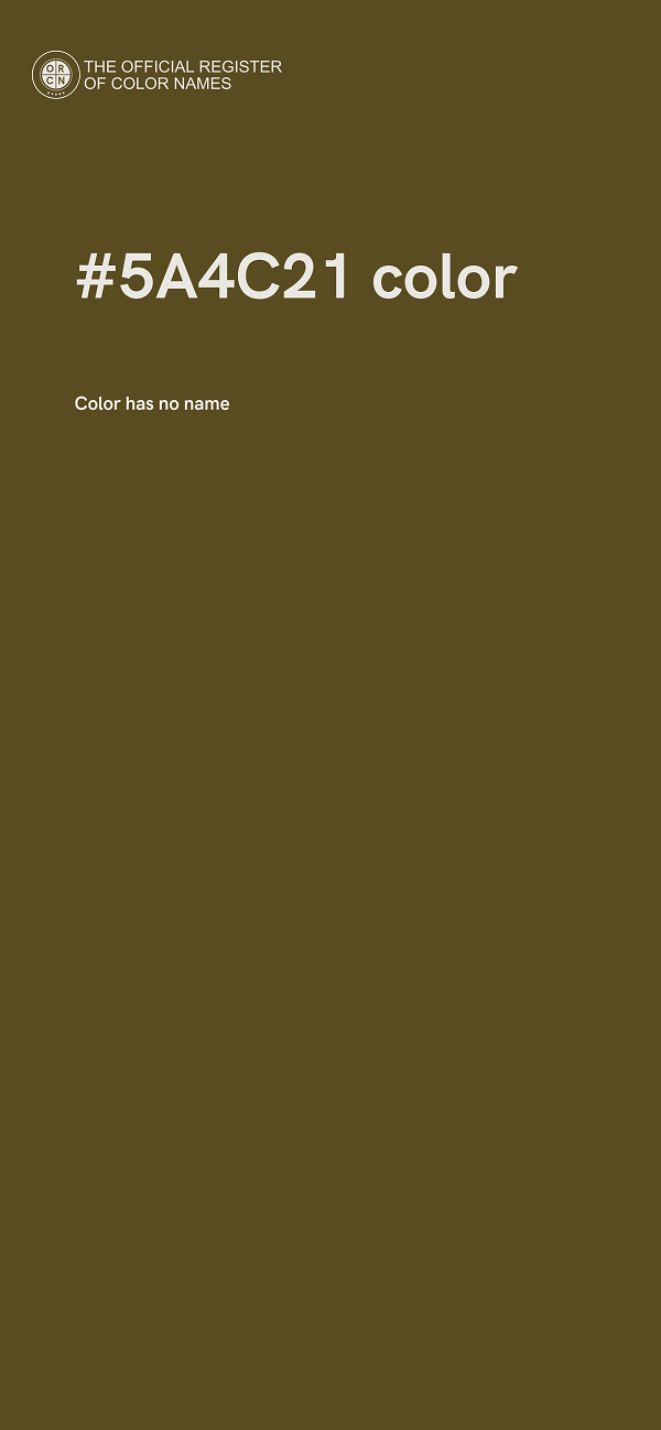 #5A4C21 color image
