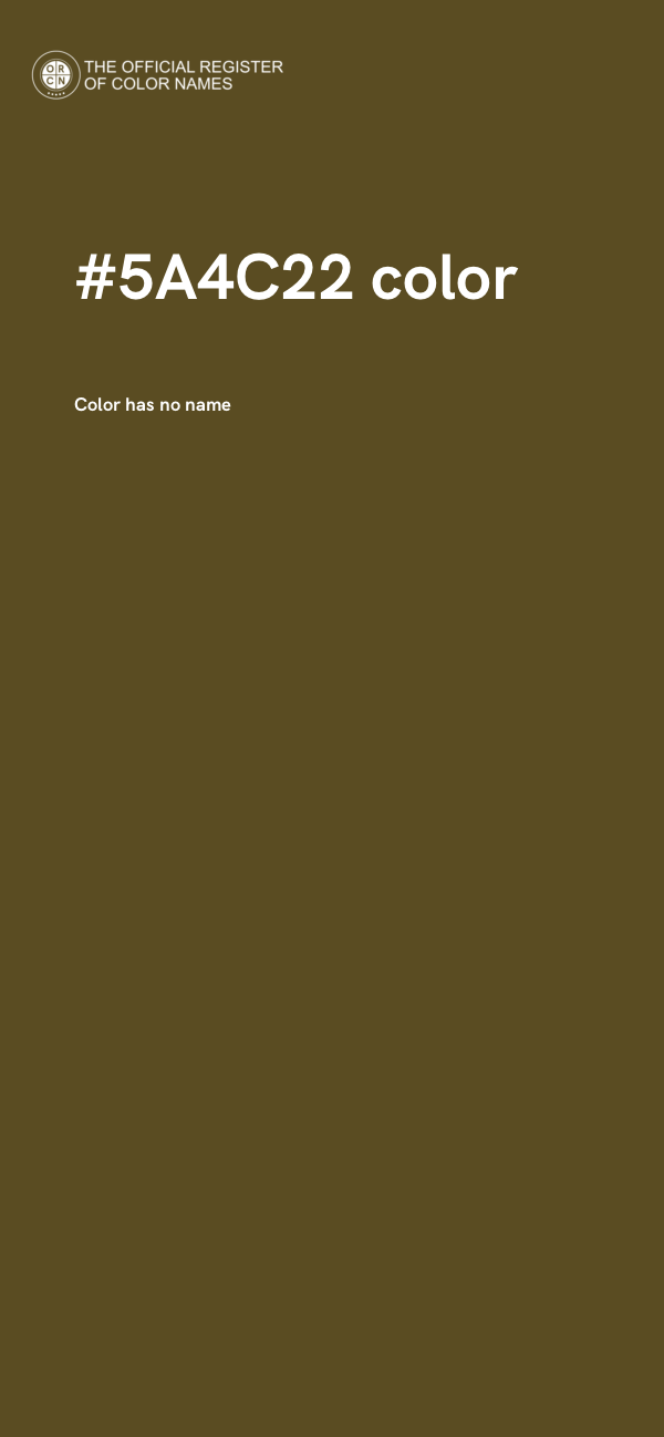#5A4C22 color image