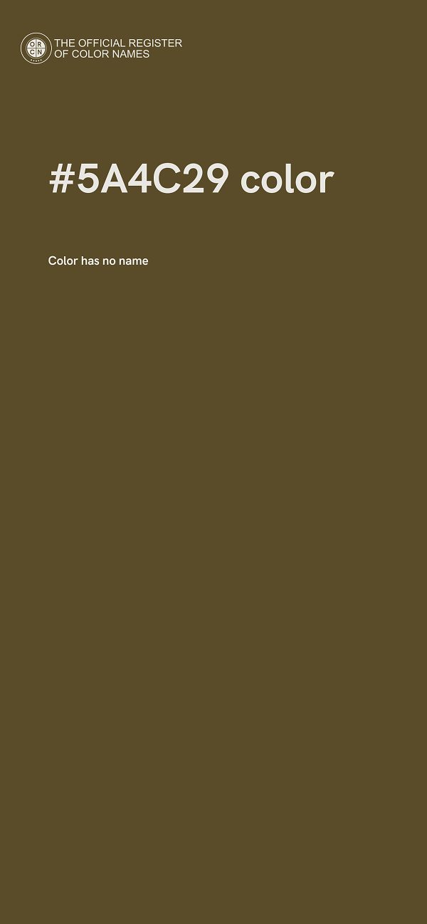 #5A4C29 color image