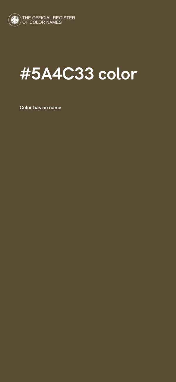 #5A4C33 color image