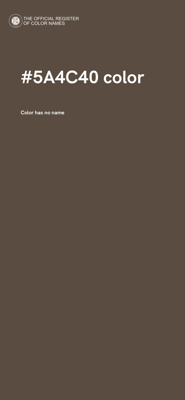 #5A4C40 color image