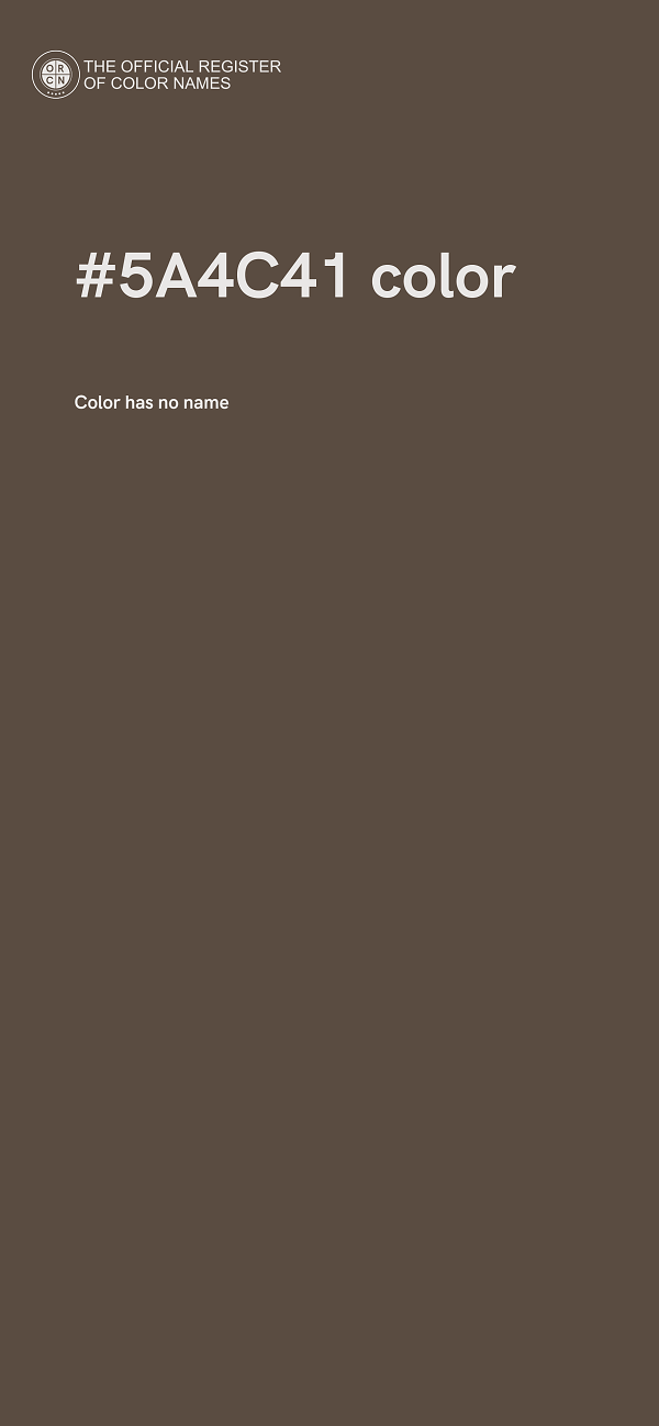 #5A4C41 color image