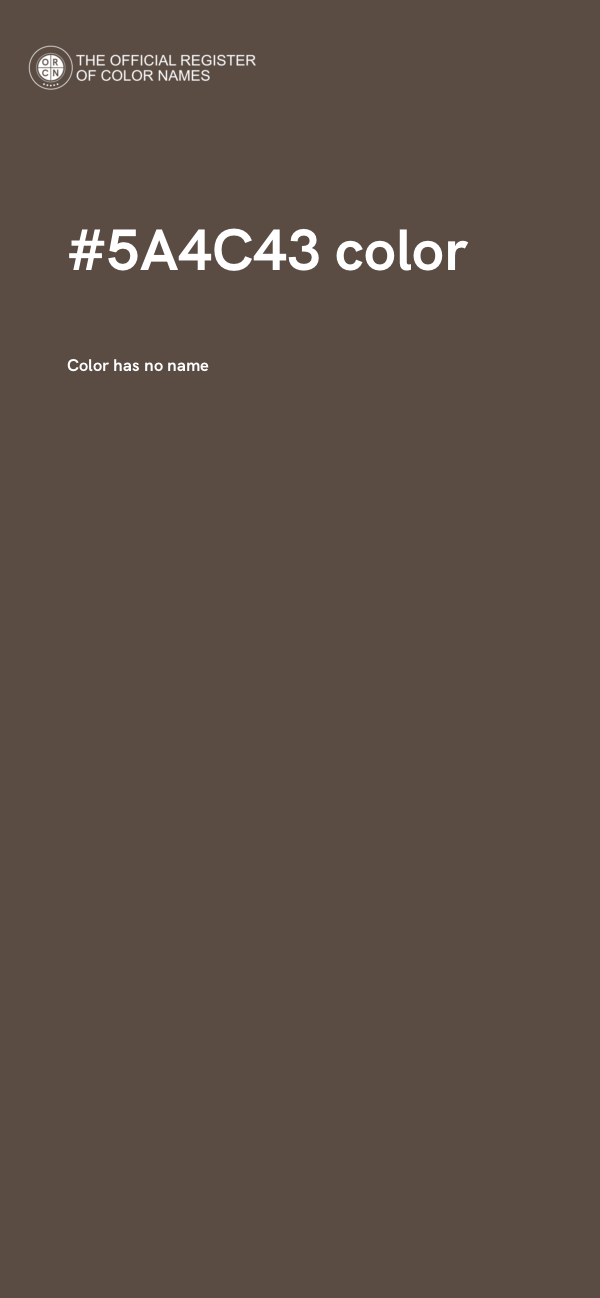 #5A4C43 color image