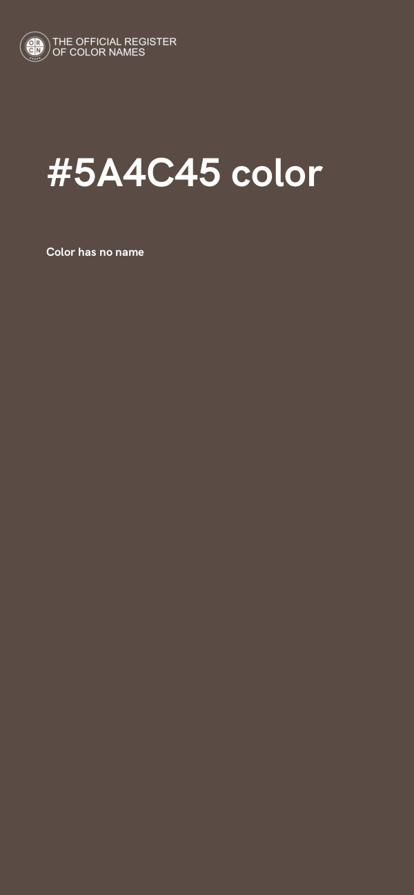 #5A4C45 color image