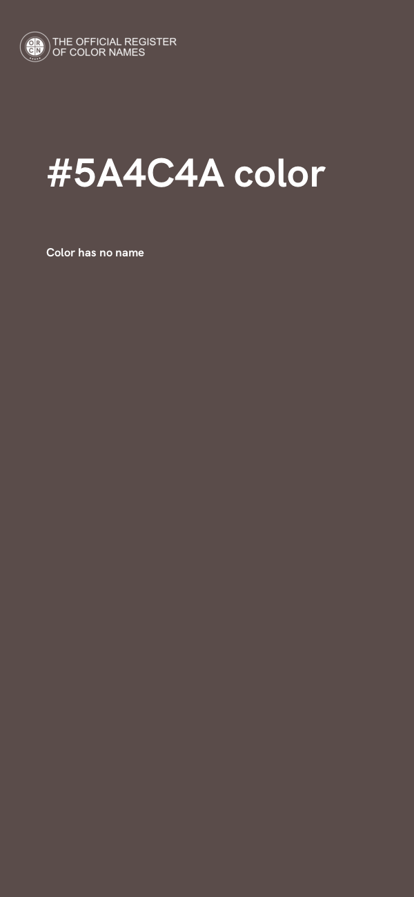#5A4C4A color image