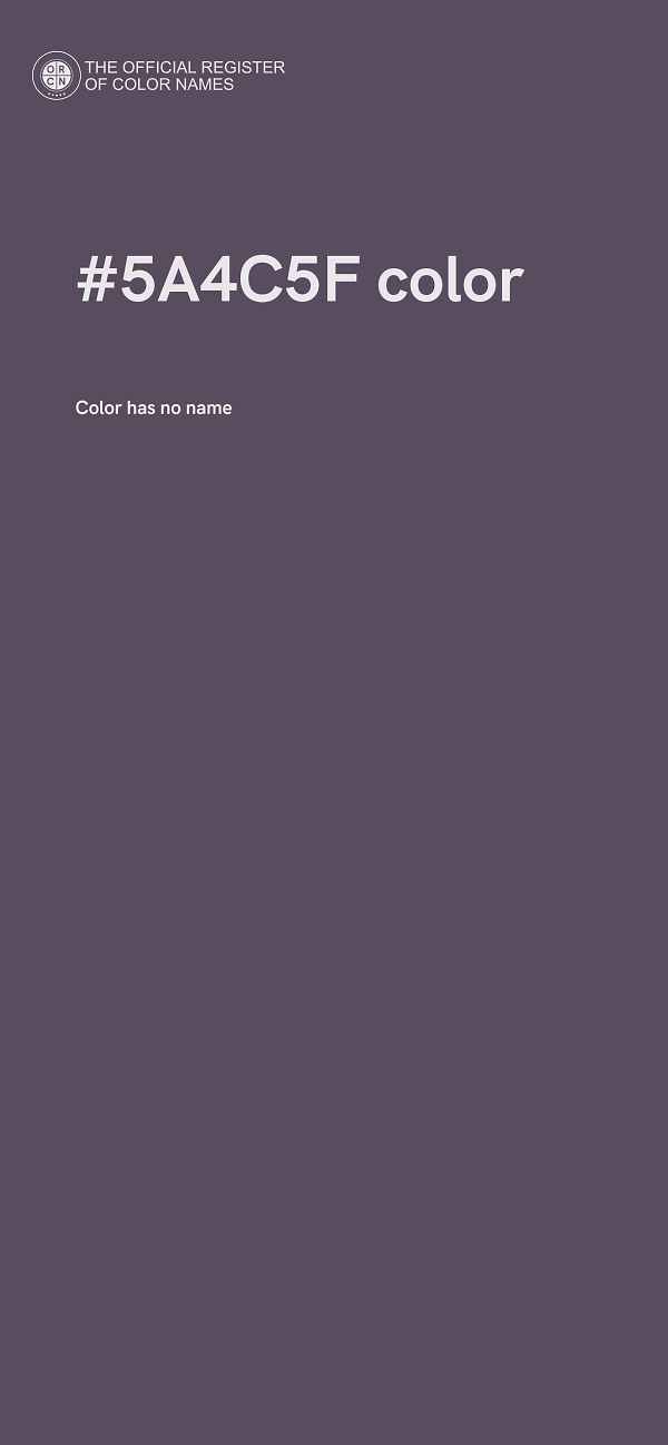 #5A4C5F color image