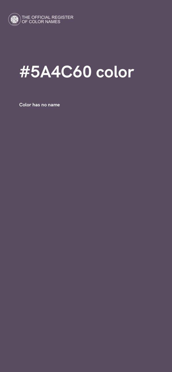 #5A4C60 color image