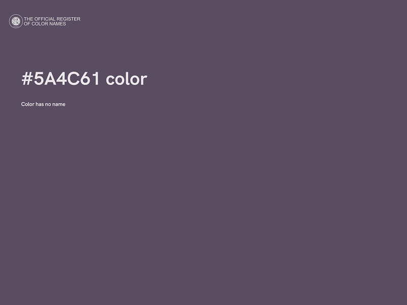 #5A4C61 color image