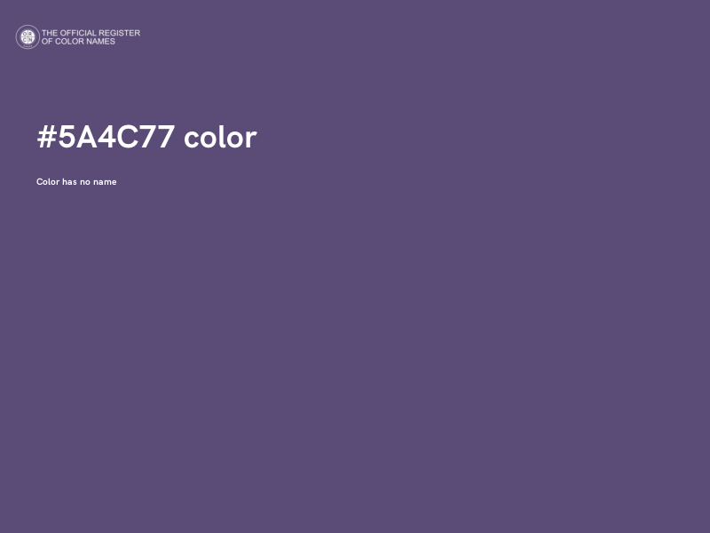 #5A4C77 color image
