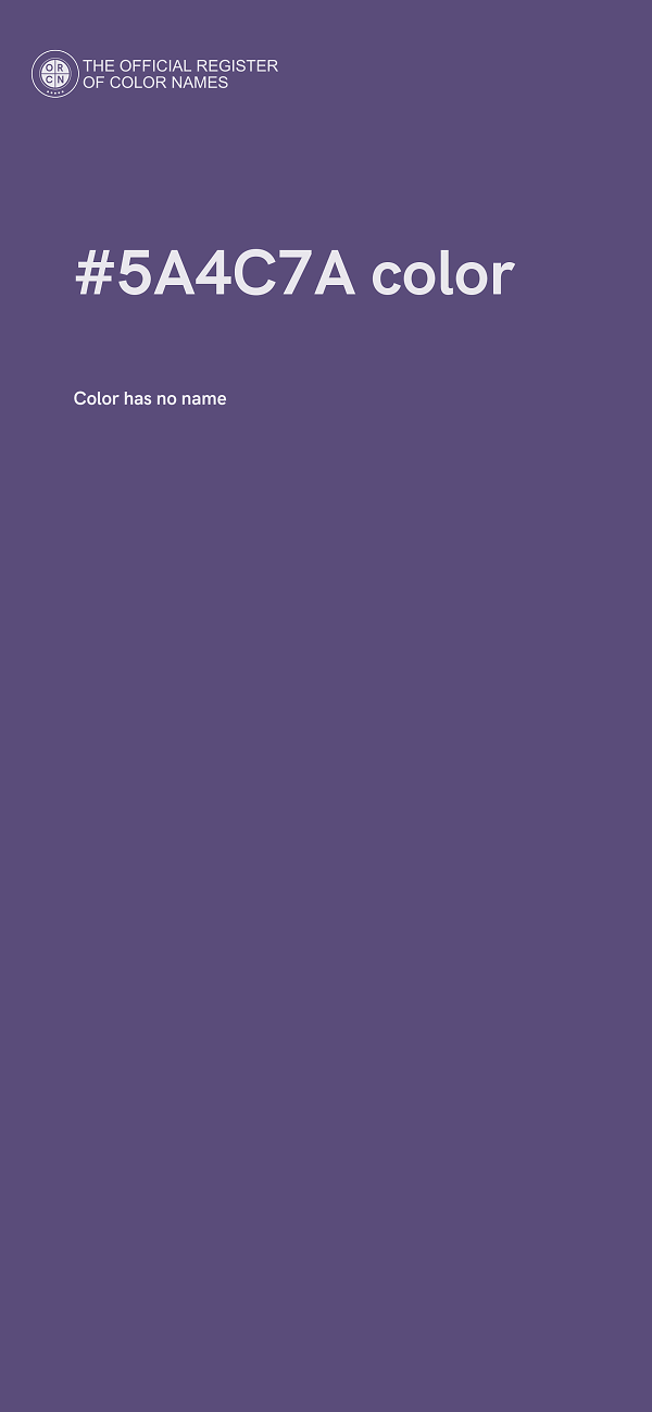#5A4C7A color image