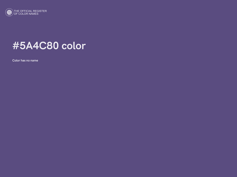 #5A4C80 color image