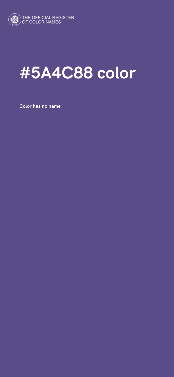 #5A4C88 color image