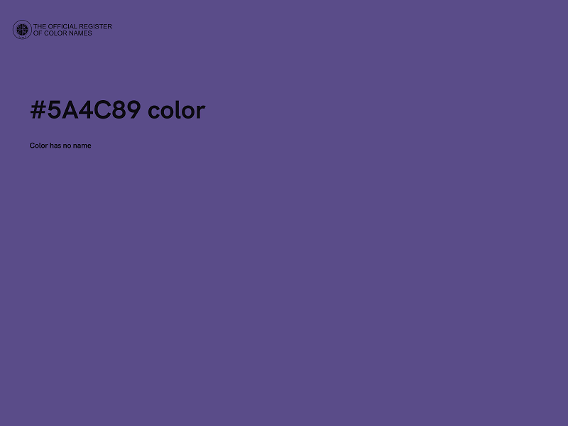 #5A4C89 color image