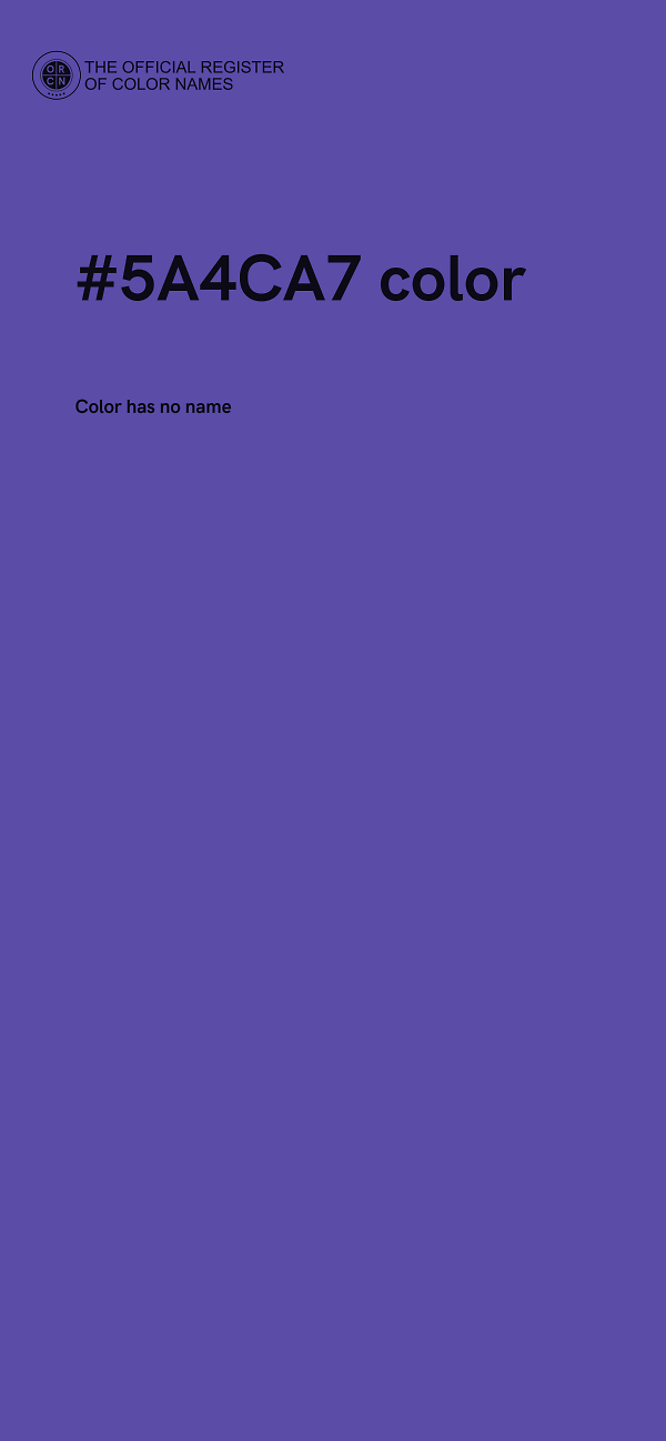 #5A4CA7 color image
