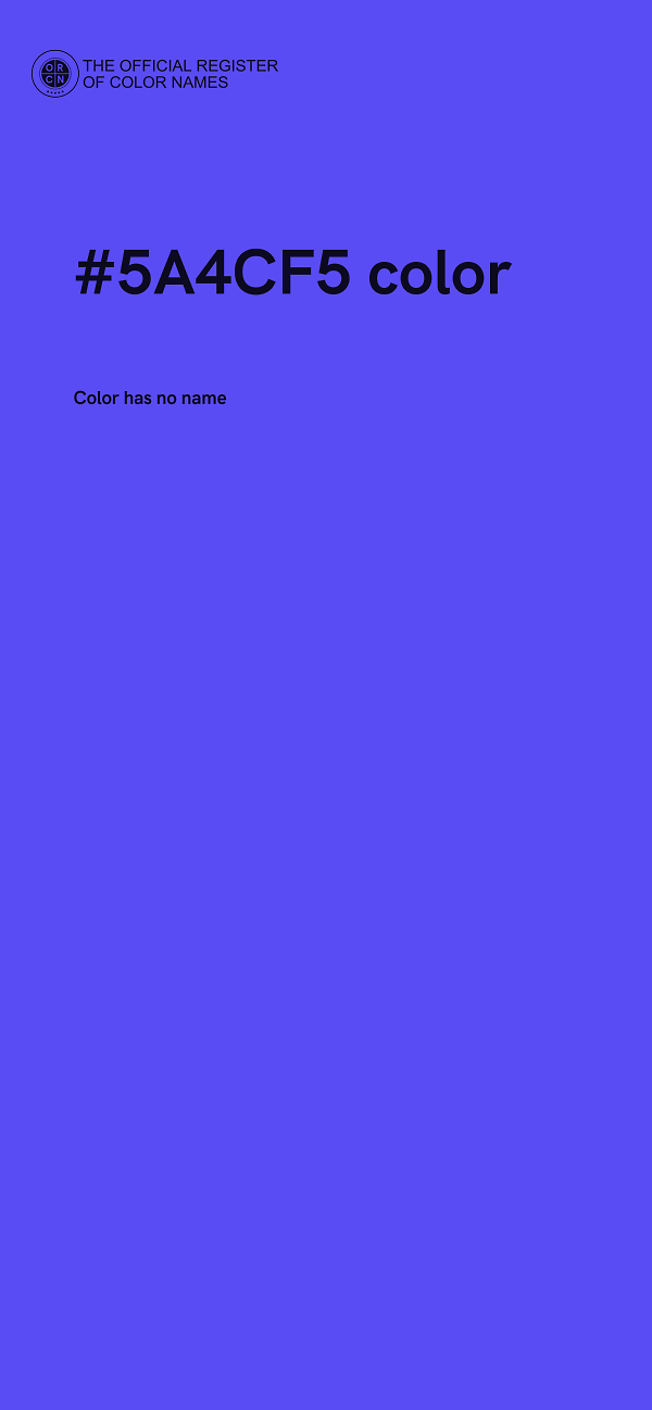 #5A4CF5 color image