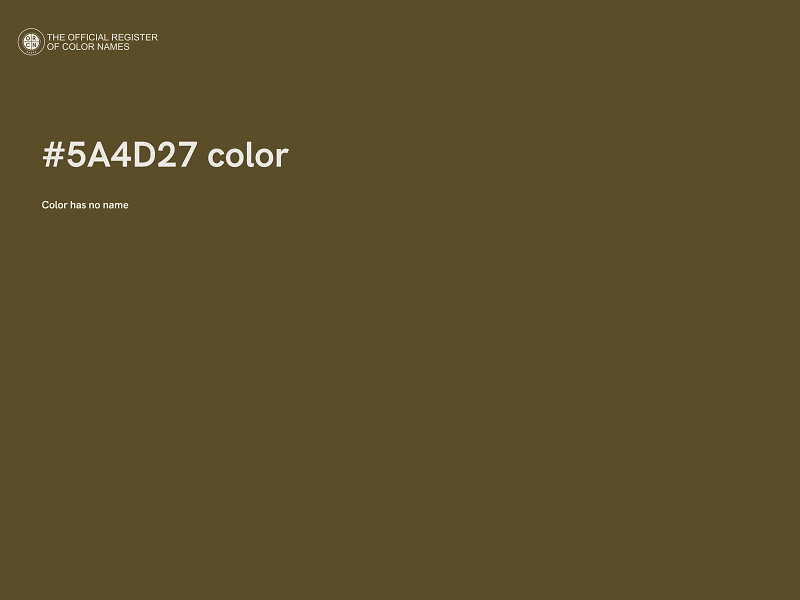 #5A4D27 color image