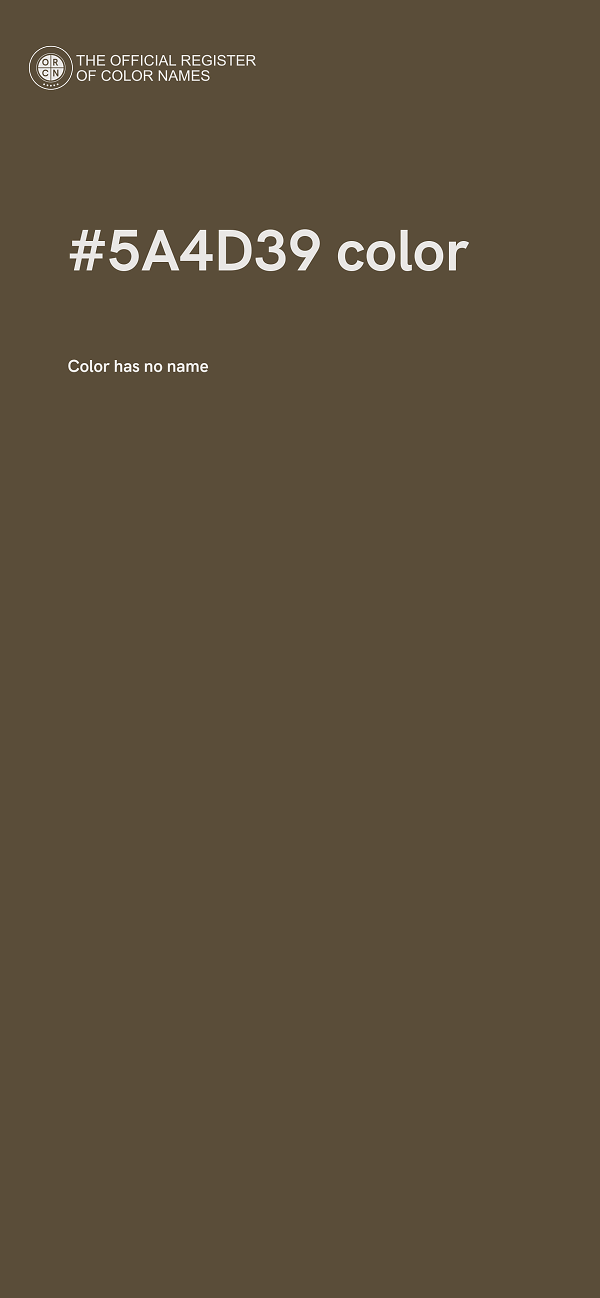 #5A4D39 color image